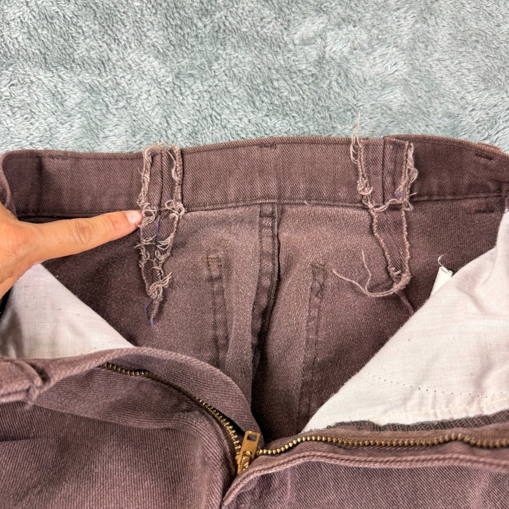 Vintage‎ Levis Brown High Waisted Flare Jeans 1970 24x26.5 Wide Leg Bell Bottom - Picture 7 of 16